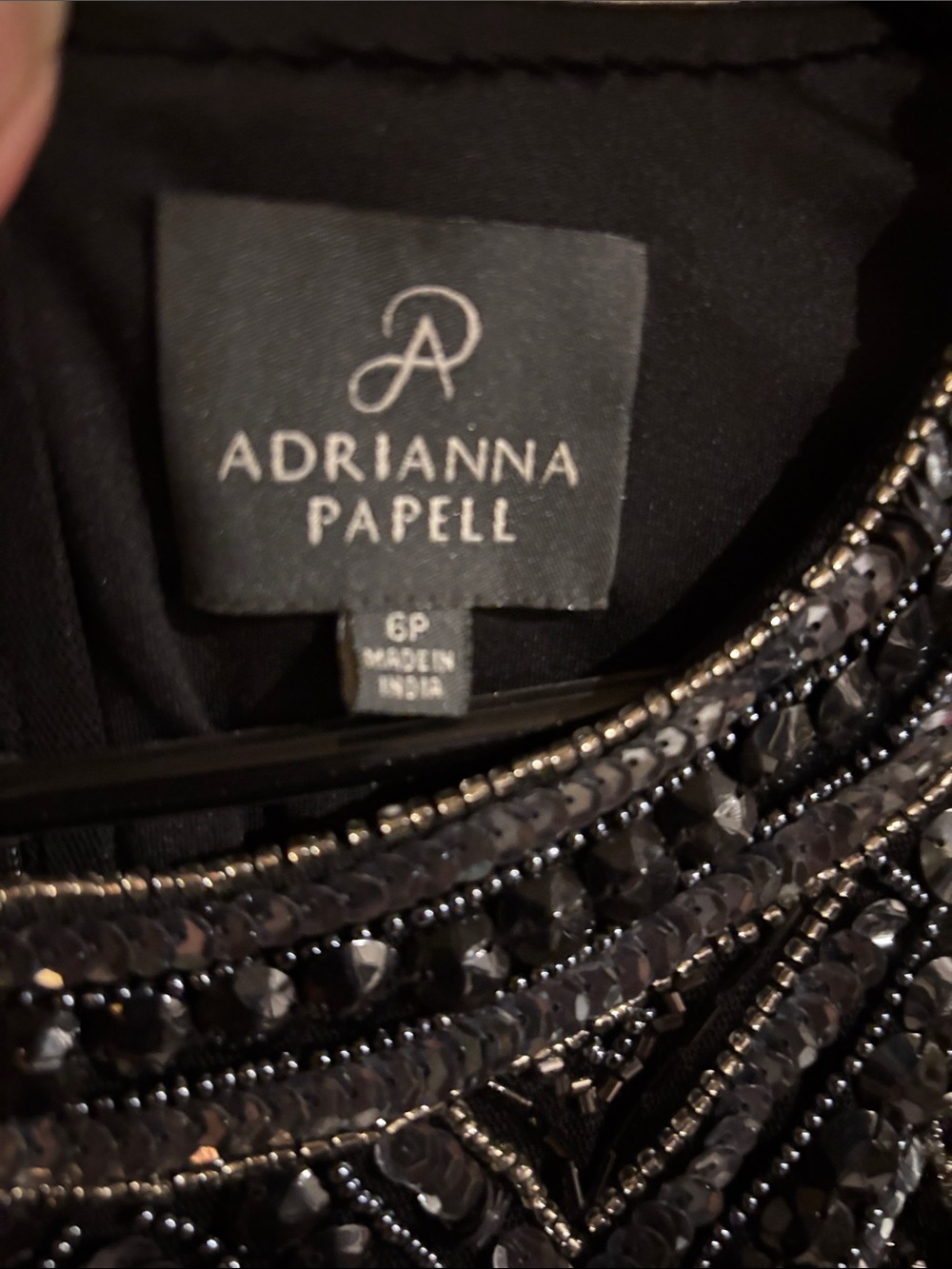 Adrianna Papell Gunmetal Beaded Dress - Picture 10 of 10
